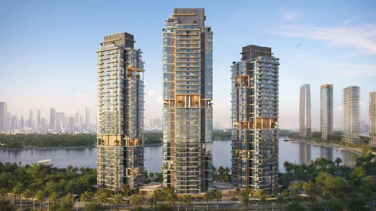 Towers on the waterfront in daylight