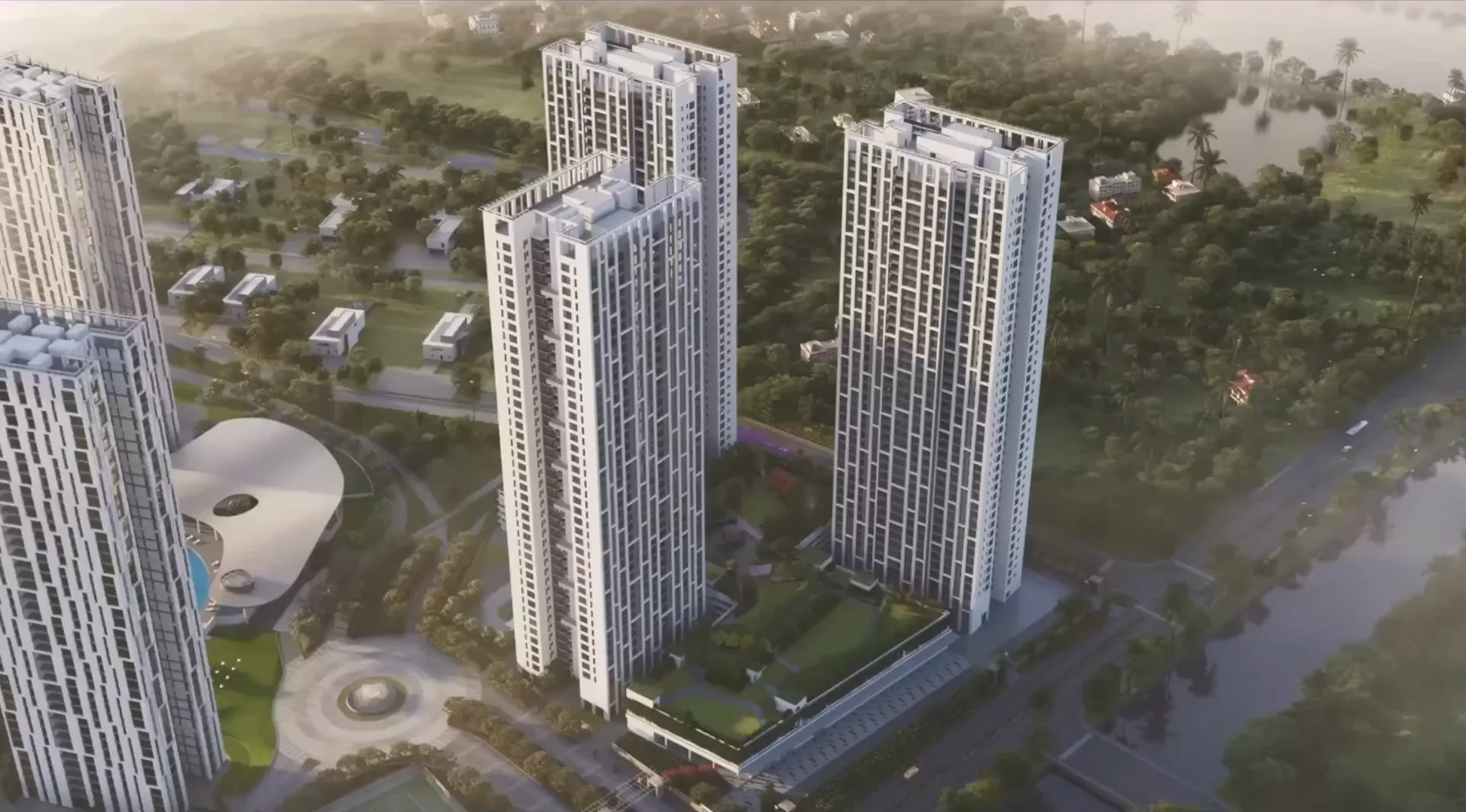 Aerial still from the showreel
